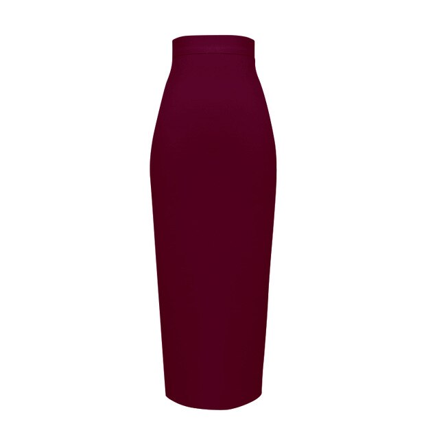 Plus Size XL Summer Fashion Sexy Long Bandage Skirt 2020 Pencil Skirt Candy Color Long Skirts Women 78CM