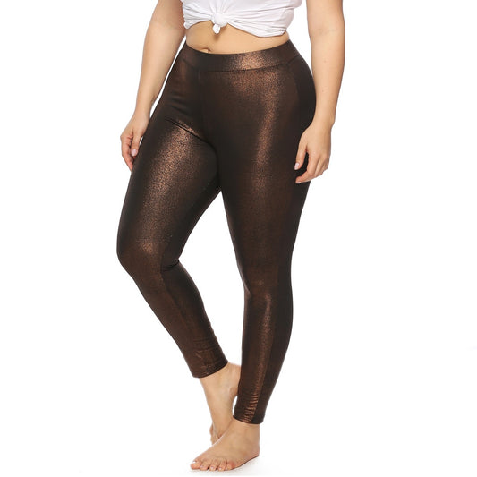 Plus Size Leggings Women Casual Glossy Skinny Sports Joggng Pants Sport Pants Workout Fitness Leggings Sweatpants Clothes