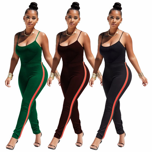 Fashion two piece set tracksuit women clothes Plus size Sexy halter top and pants
