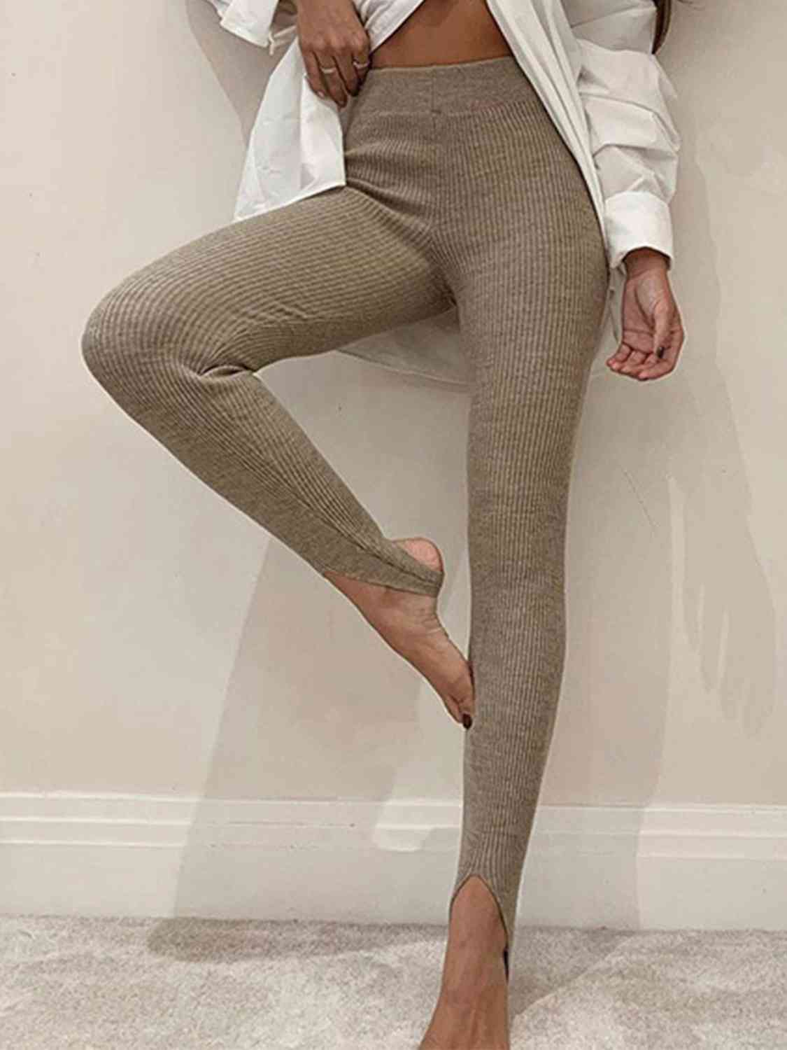 Ribbed Mid Waist Leggings