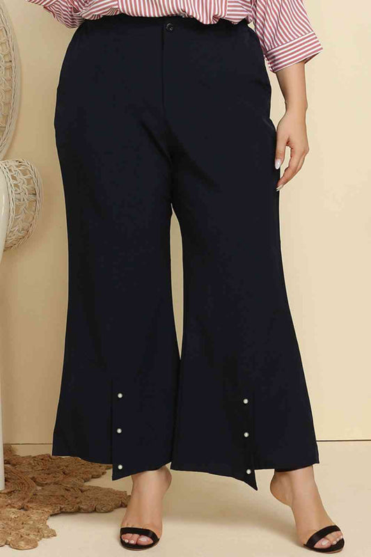 Plus Size Flare Hem Pants